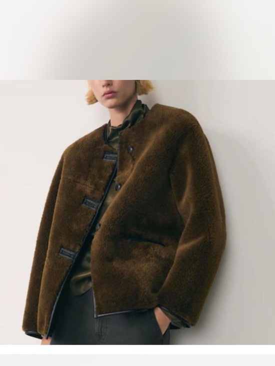 Mango Jackets & Blazers - Mango Fur-Effect Coat with Appliqués
